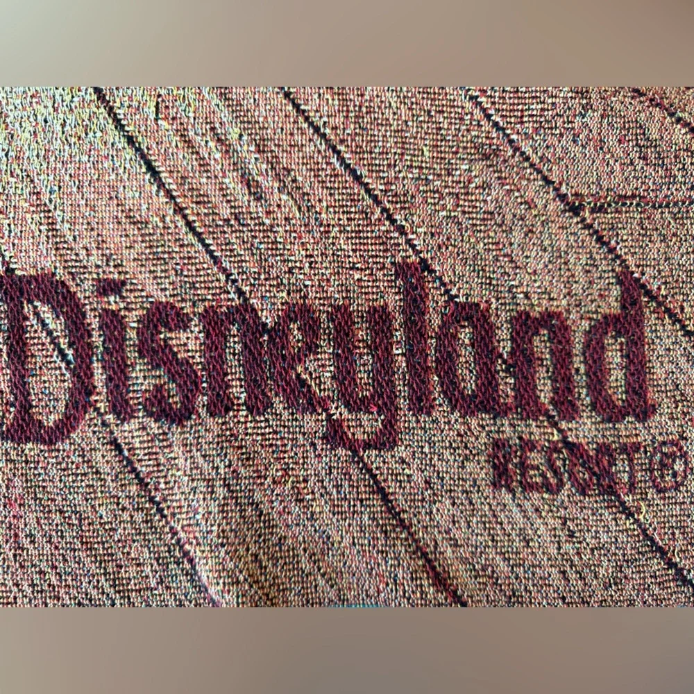 Disneyland Parks Mickey Mouse and Friends Woven Vintage Tapestry Throw Blanket